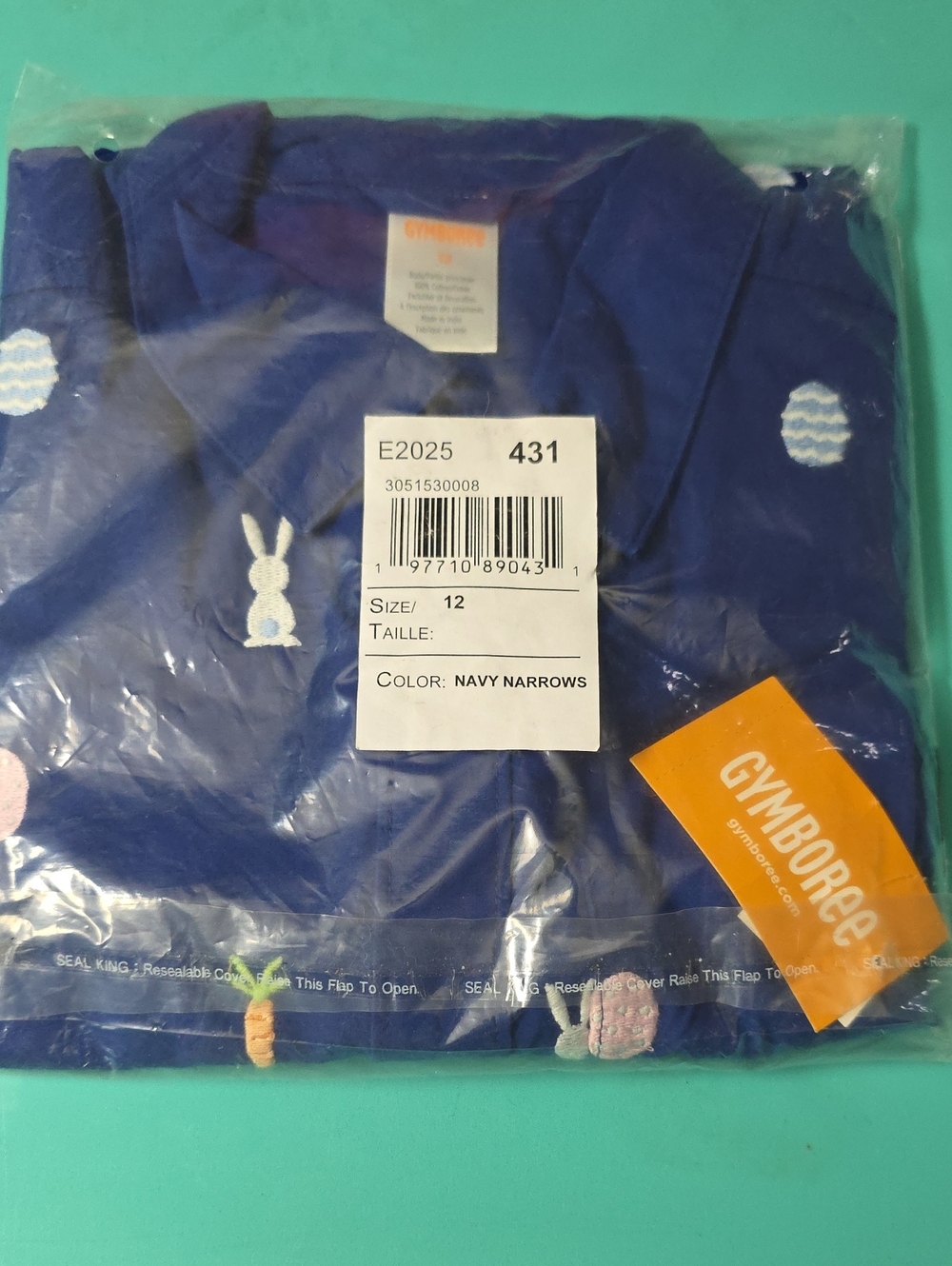 Boy's Gymboree Navy Embroidered Bunny & Egg Sweater